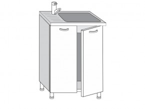 2.60.2мн Шкаф-стол на 600мм под накладную мойку с 2-мя дверцами в Алапаевске - alapaevsk.magazinmebel.ru | фото