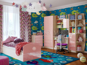 Детская комната Юниор-2 Розовый металлик в Алапаевске - alapaevsk.magazinmebel.ru | фото