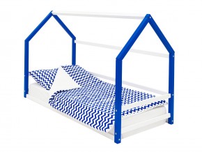 Детская кровать-домик Монтессори Svogen сине-белый в Алапаевске - alapaevsk.magazinmebel.ru | фото
