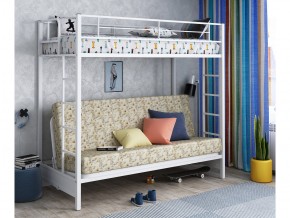 Двухъярусная кровать с диваном Мадлен белая-пифагор в Алапаевске - alapaevsk.magazinmebel.ru | фото