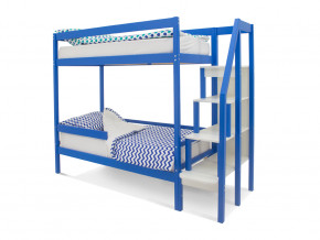 Двухъярусная кровать Svogen с бортиком синий в Алапаевске - alapaevsk.magazinmebel.ru | фото