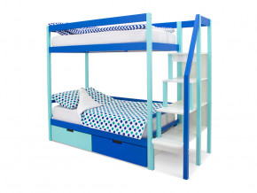 Двухъярусная кровать Svogen с ящиками мятно-синий в Алапаевске - alapaevsk.magazinmebel.ru | фото