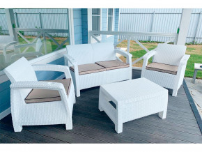 Комплект уличной мебели Yalta Terrace Set белый в Алапаевске - alapaevsk.magazinmebel.ru | фото