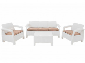 Комплект уличной мебели Yalta Terrace Triple Set белый в Алапаевске - alapaevsk.magazinmebel.ru | фото