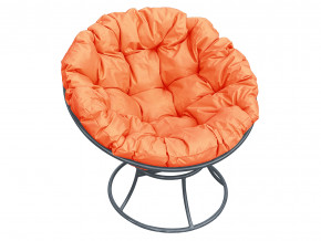 Кресло Папасан без ротанга оранжевая подушка в Алапаевске - alapaevsk.magazinmebel.ru | фото