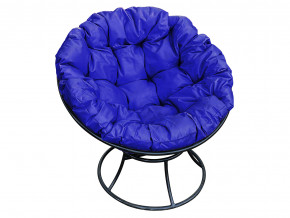 Кресло Папасан без ротанга синяя подушка в Алапаевске - alapaevsk.magazinmebel.ru | фото