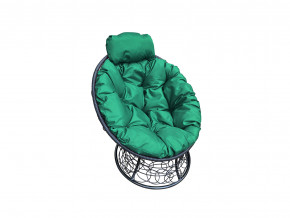 Кресло Папасан мини с ротангом зелёная подушка в Алапаевске - alapaevsk.magazinmebel.ru | фото
