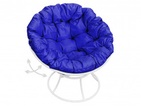 Кресло Папасан пружинка без ротанга синяя подушка в Алапаевске - alapaevsk.magazinmebel.ru | фото