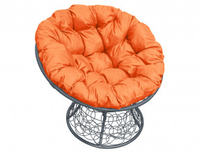 Кресло Папасан с ротангом оранжевая подушка в Алапаевске - alapaevsk.magazinmebel.ru | фото
