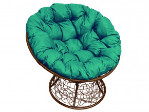 Кресло Папасан с ротангом зелёная подушка в Алапаевске - alapaevsk.magazinmebel.ru | фото