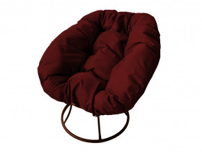 Кресло Пончик без ротанга бордовая подушка в Алапаевске - alapaevsk.magazinmebel.ru | фото - изображение 1
