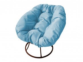 Кресло Пончик без ротанга голубая подушка в Алапаевске - alapaevsk.magazinmebel.ru | фото