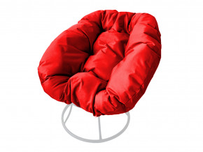 Кресло Пончик без ротанга красная подушка в Алапаевске - alapaevsk.magazinmebel.ru | фото