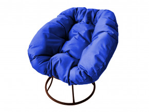 Кресло Пончик без ротанга синяя подушка в Алапаевске - alapaevsk.magazinmebel.ru | фото