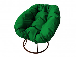Кресло Пончик без ротанга зелёная подушка в Алапаевске - alapaevsk.magazinmebel.ru | фото