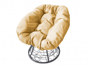 Кресло Пончик с ротангом бежевая подушка в Алапаевске - alapaevsk.magazinmebel.ru | фото