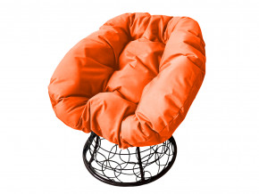 Кресло Пончик с ротангом оранжевая подушка в Алапаевске - alapaevsk.magazinmebel.ru | фото