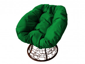 Кресло Пончик с ротангом зелёная подушка в Алапаевске - alapaevsk.magazinmebel.ru | фото