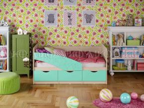 Кровать Бабочки 1600 Бирюза матовая в Алапаевске - alapaevsk.magazinmebel.ru | фото