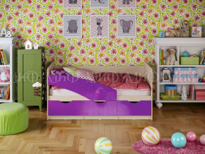 Кровать Бабочки 1600 Фиолетовый металлик в Алапаевске - alapaevsk.magazinmebel.ru | фото