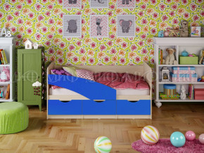 Кровать Бабочки 1600 Синий в Алапаевске - alapaevsk.magazinmebel.ru | фото