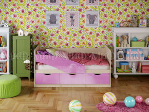Кровать Бабочки 1600 Сиреневый металлик в Алапаевске - alapaevsk.magazinmebel.ru | фото