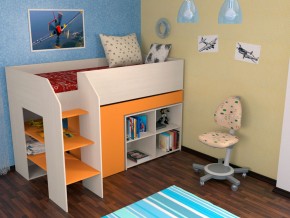 Кровать чердак Теремок 2 Оранжевый в Алапаевске - alapaevsk.magazinmebel.ru | фото - изображение 1