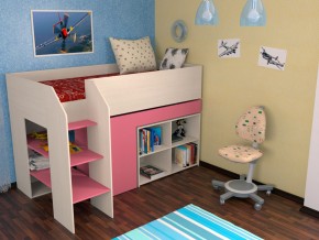 Кровать чердак Теремок 2 Розовый в Алапаевске - alapaevsk.magazinmebel.ru | фото