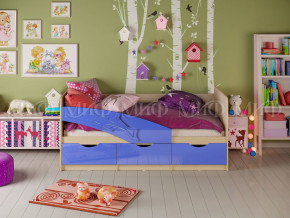 Кровать Дельфин 1600 Синий металлик в Алапаевске - alapaevsk.magazinmebel.ru | фото - изображение 1