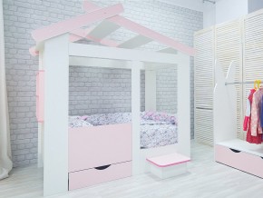 Кровать детская Теремок без ящика розовая в Алапаевске - alapaevsk.magazinmebel.ru | фото - изображение 2