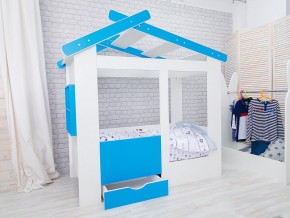 Кровать детская Теремок с ящиком лазурь в Алапаевске - alapaevsk.magazinmebel.ru | фото