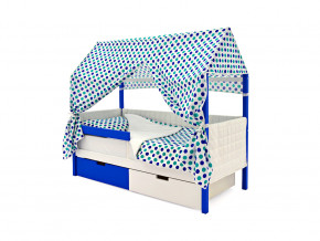Кровать-домик мягкий Svogen с ящиками и бортиком сине-белый в Алапаевске - alapaevsk.magazinmebel.ru | фото - изображение 3