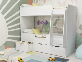 Кровать двухъярусная Малыш двойняшка белый в Алапаевске - alapaevsk.magazinmebel.ru | фото - изображение 1
