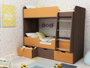 Кровать двухъярусная Малыш двойняшка бодега-оранжевый в Алапаевске - alapaevsk.magazinmebel.ru | фото - изображение 1