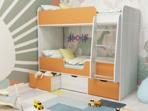 Кровать двухъярусная Малыш двойняшка винтерберг-оранжевый в Алапаевске - alapaevsk.magazinmebel.ru | фото - изображение 1