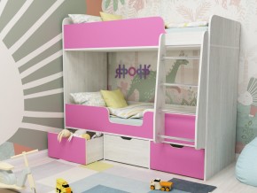 Кровать двухъярусная Малыш двойняшка винтерберг-розовый в Алапаевске - alapaevsk.magazinmebel.ru | фото