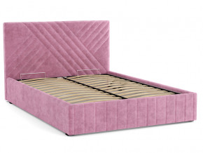 Кровать Гамма 1400 с основанием велюр тенерифе розовый в Алапаевске - alapaevsk.magazinmebel.ru | фото - изображение 2