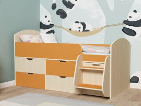 Кровать Малыш-7 Дуб-Оранжевый в Алапаевске - alapaevsk.magazinmebel.ru | фото - изображение 1