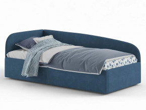 Кровать мягкая Денди на латах рогожка синяя в Алапаевске - alapaevsk.magazinmebel.ru | фото - изображение 1