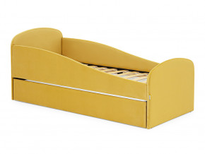Кровать с ящиком Letmo горчичный (велюр) в Алапаевске - alapaevsk.magazinmebel.ru | фото