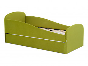Кровать с ящиком Letmo оливковый (велюр) в Алапаевске - alapaevsk.magazinmebel.ru | фото