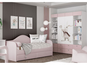 Кровать с мягкой обивкой Алиса ПМ-332.18 велюр розовый в Алапаевске - alapaevsk.magazinmebel.ru | фото - изображение 3
