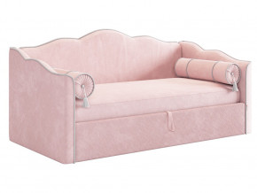 Кровать софа Лея 900 велюр нежно-розовый/галька в Алапаевске - alapaevsk.magazinmebel.ru | фото