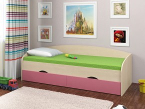 Кровать Соня 2 дуб молочный-розовый в Алапаевске - alapaevsk.magazinmebel.ru | фото