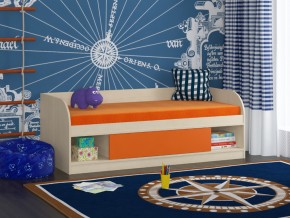 Кровать Соня 4 дуб молочный-оранжевый в Алапаевске - alapaevsk.magazinmebel.ru | фото