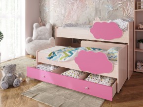 Кровать Соник с ящиком млечный дуб-розовый в Алапаевске - alapaevsk.magazinmebel.ru | фото - изображение 1