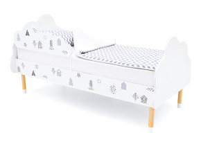 Кровать Stumpa Облако с бортиком рисунок Домики в Алапаевске - alapaevsk.magazinmebel.ru | фото