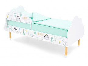 Кровать Stumpa Облако с бортиком рисунок Ферма в Алапаевске - alapaevsk.magazinmebel.ru | фото