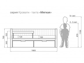 Кровать-тахта мягкая Svogen с ящиками и бортиком бежево-белый в Алапаевске - alapaevsk.magazinmebel.ru | фото - изображение 2