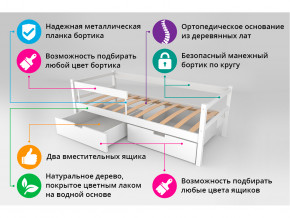 Кровать-тахта Svogen с ящиками и бортиком бежевый-белый в Алапаевске - alapaevsk.magazinmebel.ru | фото - изображение 4